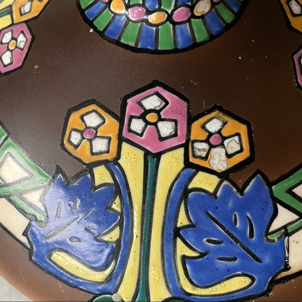 Antique hand painted vase - Picture 9 of 14